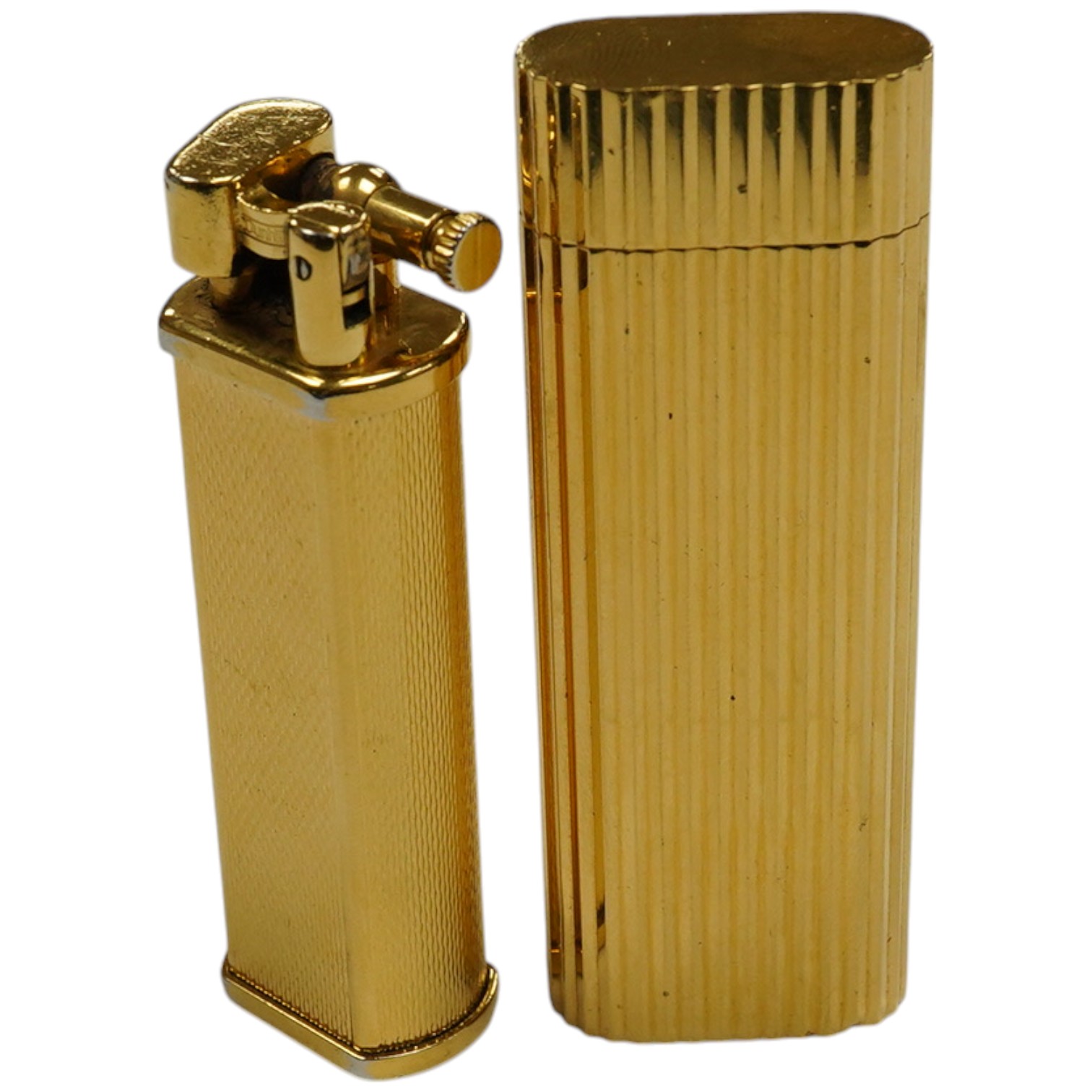 A Dunhill Sylphida lighter and Cartier lighter, numbered 88821. Condition - fair